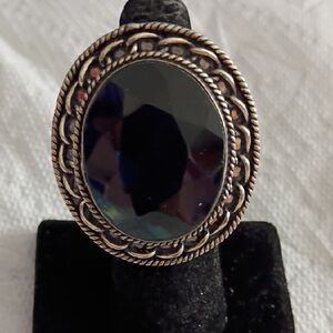 Huge Vintage Iolite Cocktail Ring Size 8 💎🫢